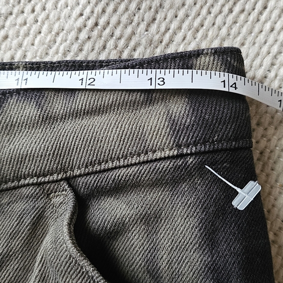 Aritzia Wilfred Free Kelsey Tie Dye Pants Size 8 High Rise Black Green Stretch - Picture 13 of 14